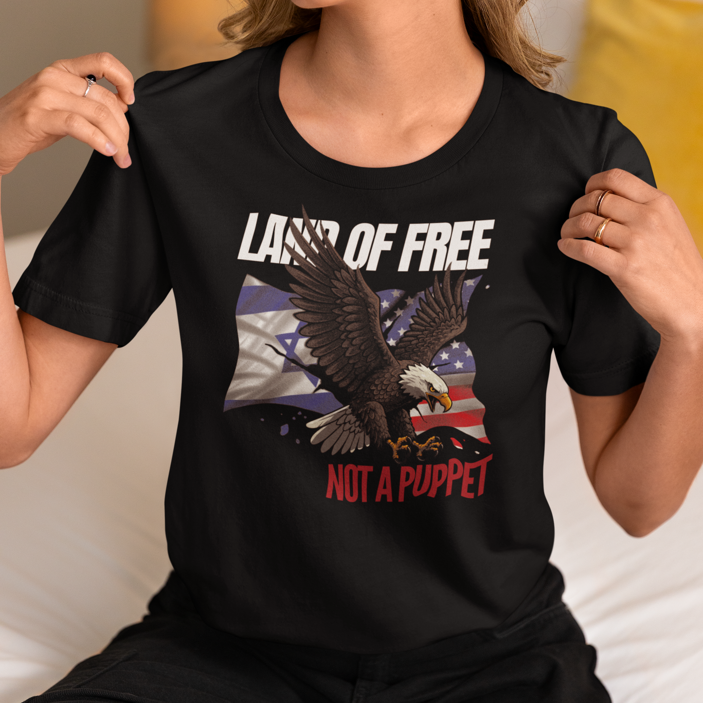 'Land of Free not a puppet' Unisex T-Shirt