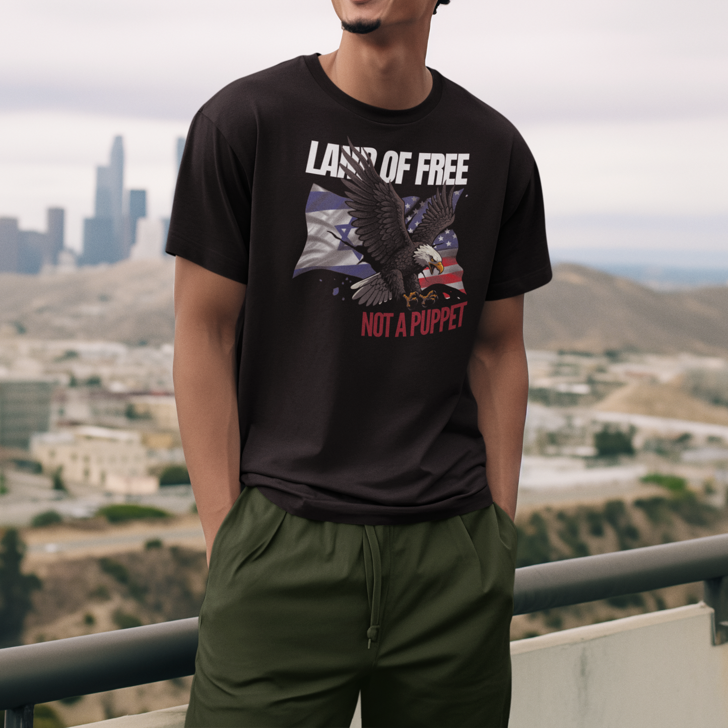 'Land of Free not a puppet' Unisex T-Shirt