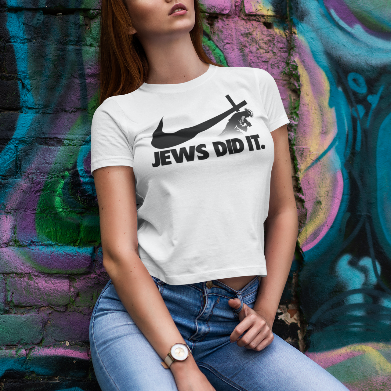 Jews did it - Unisex T-Shirt (White)